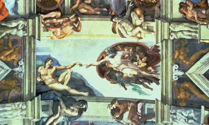 Sistine Chapel Ceiling: Creation of Adam (post restoration)